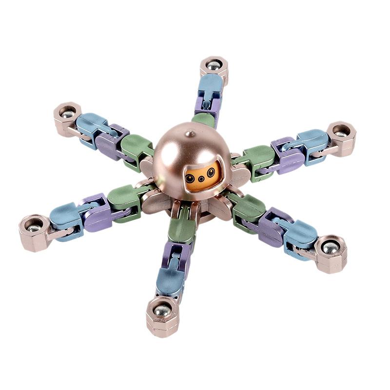 Spinner Fingertip Gyro Creative Decompression Finger Mechanical Gyro Folding Deformation Finger Gyro Toy