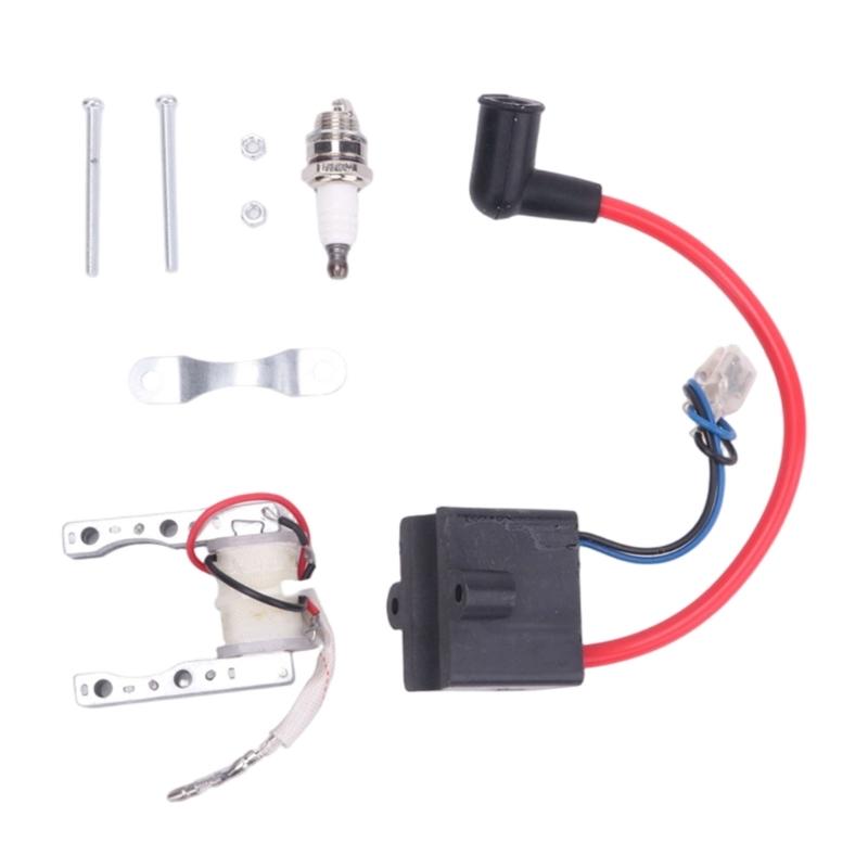 49Cc 60Cc 80Cc Motorcycle Ignition Coil Assembly with Wire Terminal Connections for Comparing the Existing Part Before Ignition Repair or Replacement