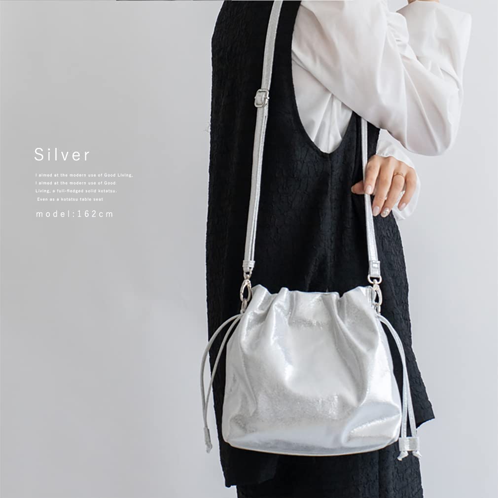 VITAFELICE Metallic 2-Way Shoulder Bag for Women (inb-10059p) (Silver)