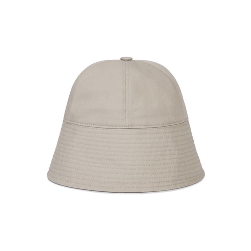 VARZAR VA Curved Stud Round Drop Bucket Hat Beige