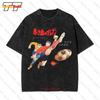 Arrivano I Superboys Shingo Tamai Cartone Anni Vintage Oversized T-Shirt JU8L