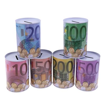 Euro Dollar Money Box Bezpieczny cylinder Skarbonka do skrytek na monety