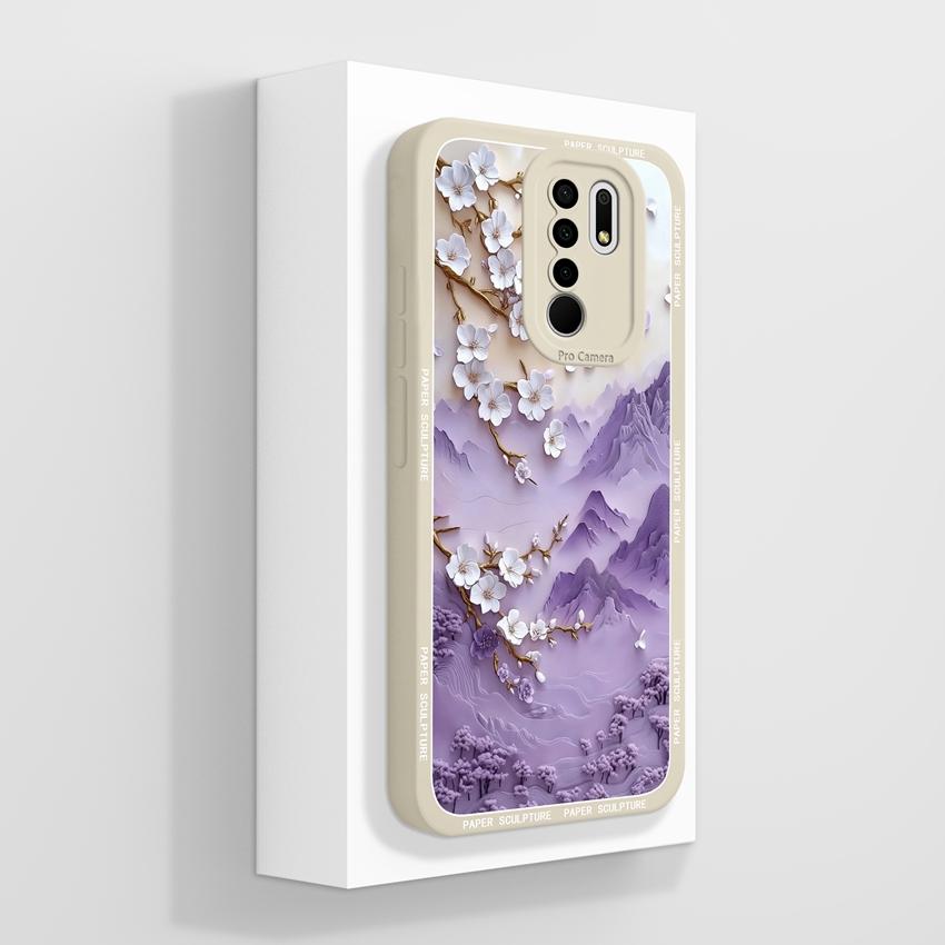 For Xiaomi Poco M2 M3 M4 M6 M7 Pro M5 M5S Mysterious Whale Phone Cases Camera Protection Liquid Silicone Anti Fall Protection Covers For Xiaomi Casing