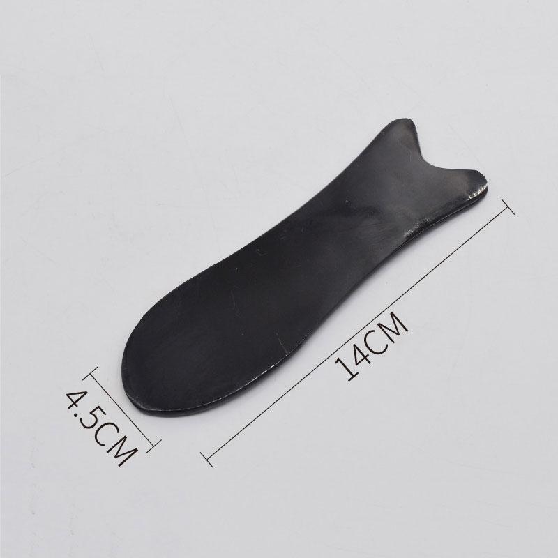 

Natural Ox Horn Black Guasha Gouache Scraper Back Neck Face Body Skin Care Massage Tool Anti-stress Health Beauty Massager Hot