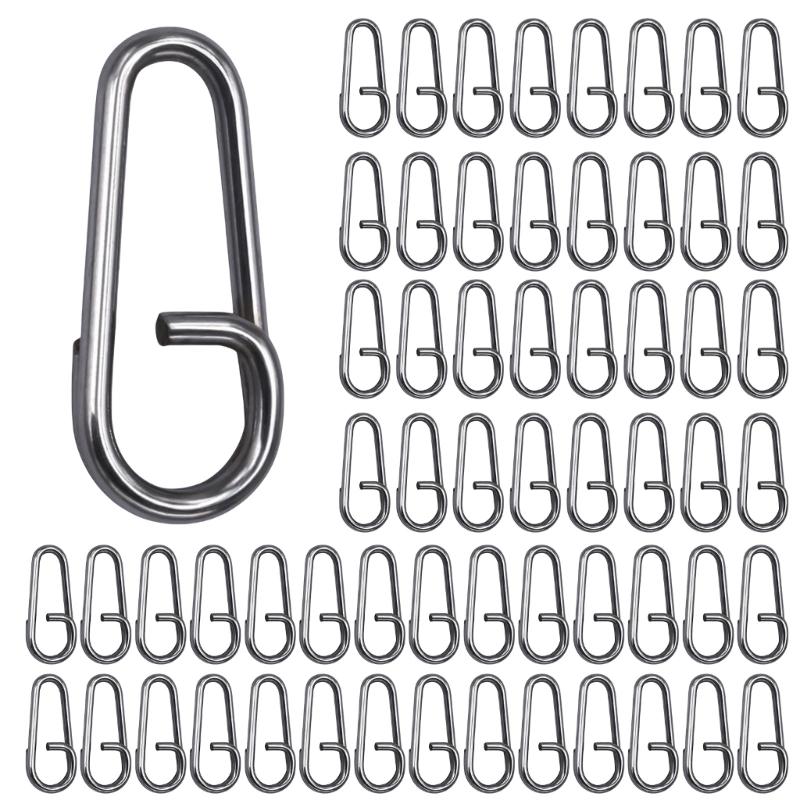 100Pcs High Strength Fishing Oval Split Rings Stainless Steel Split Rings Fishing Lures Connector Lures Rings Enduring 18mm