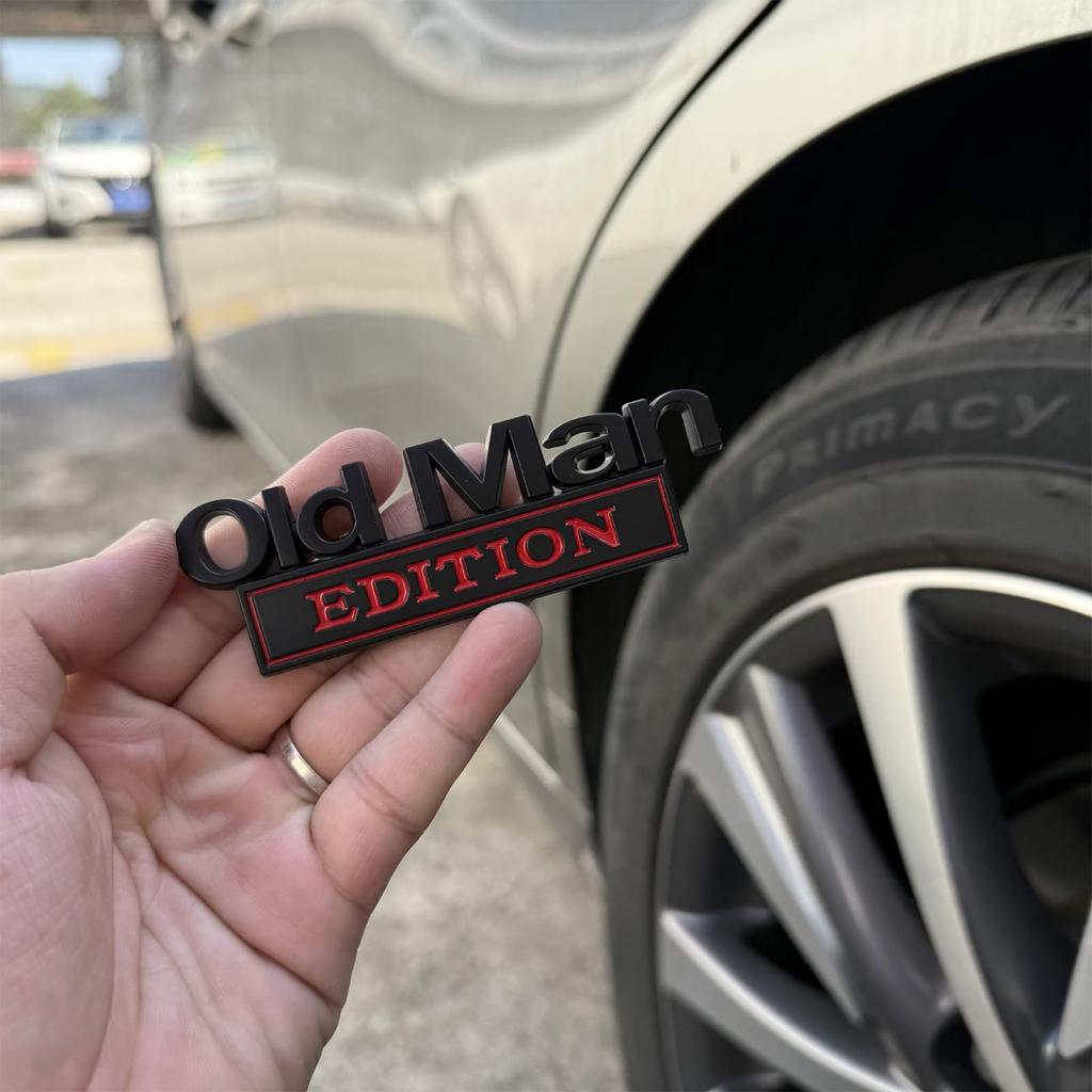 Oldman Edition 3D Emblem | Old Man Edition Car Sticker | Funny 3D Metal