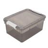 16L Plastic Storage Box Sturdy PP Clear Latching Box with Removable Tray for Toys Organization