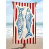 Süßes Cartoon-Fisch-Strandtuch  Weiches  Badetuch Leichte Reisedecke für  Erwachsene Meeresufer Schwimmbad