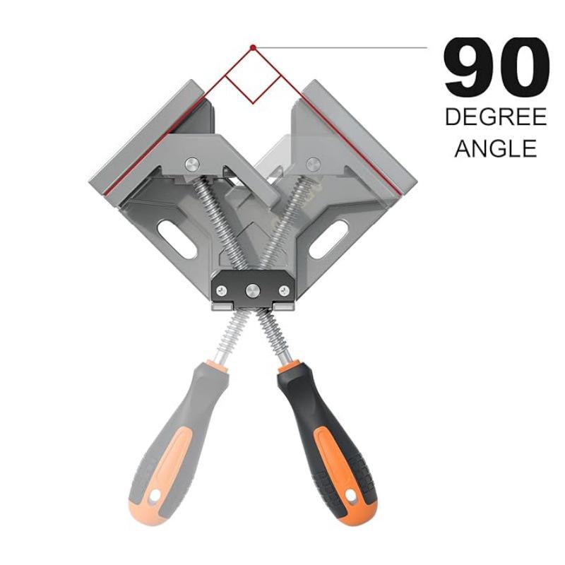 90° Mini Corner Clamp - Right Angle, Quick-Fix for Woodworking, Welding, Picture Frames, Glass, Fish Tanks
