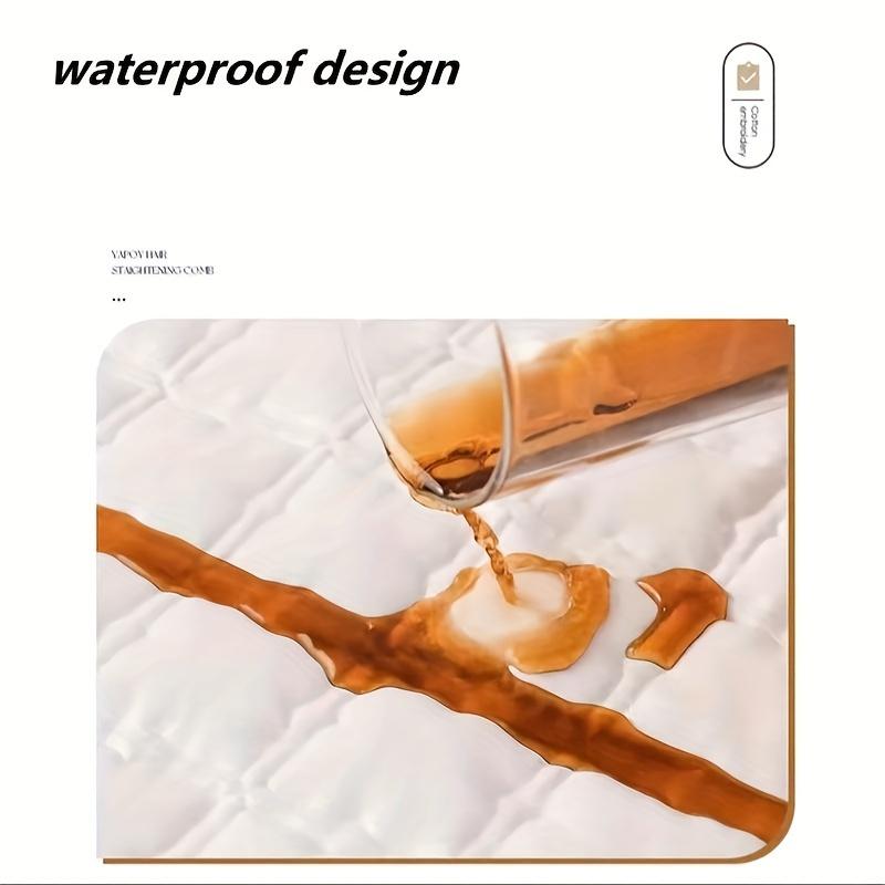 Husă de saltea matlasată super-impermeabilă, pentru o singură persoană, din bumbac brut, matlasat anti-umedare, cearșaf de pat nu este inclusă Față de pernă