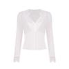 2026 Spring Women's White Lace Mesh Layered Shirt – French Chic Style