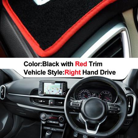 Car Dashboard Cover For Kia Picanto X-line / Morning 2018 Dash Board Dash Mat Pad Carpet Cover Auto Pad Rug Sun Shade Dashmat