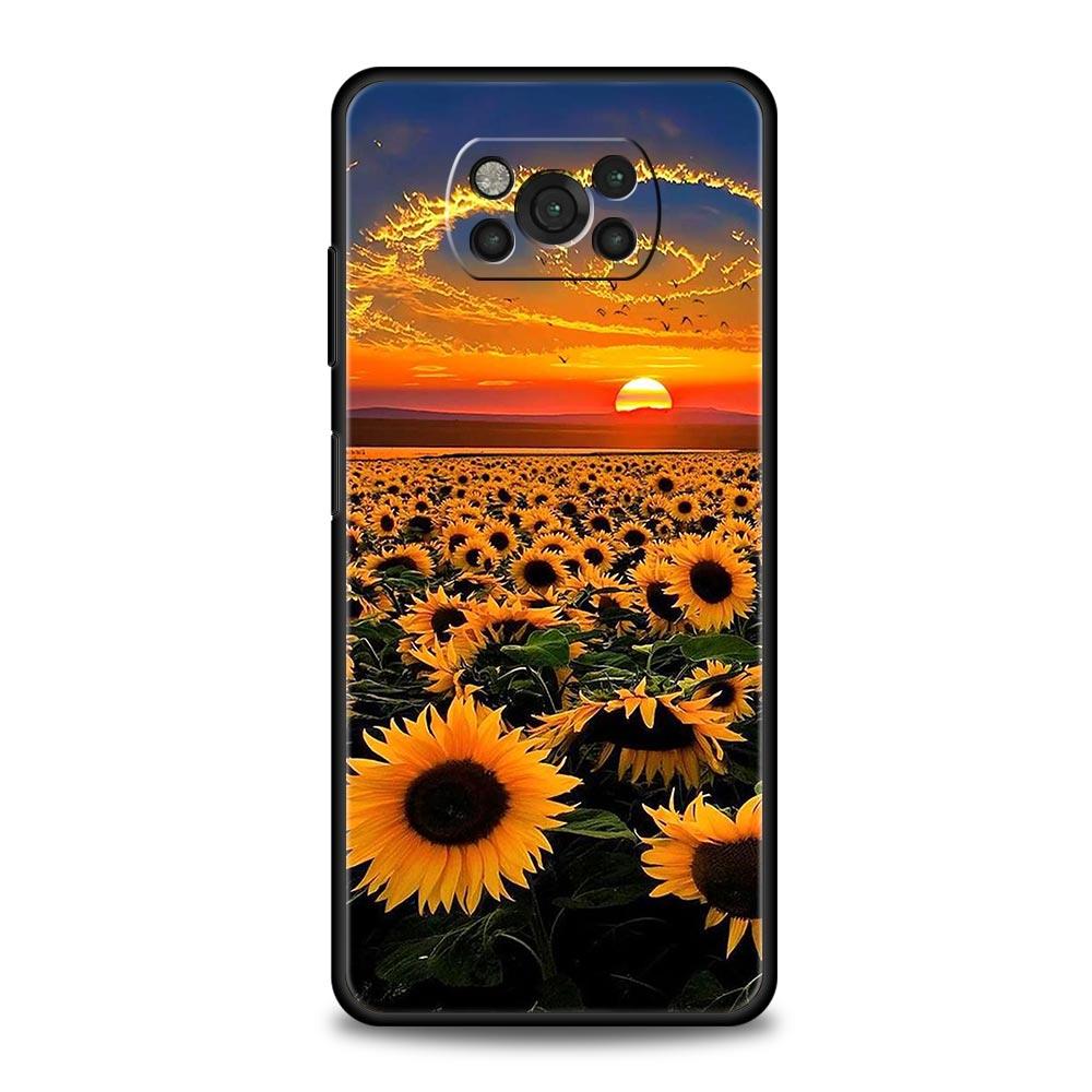 Phone Case For Xiaomi Poco X6 X5 X4 Pro 5G X3 NFC F5 F4 M5 M4 M3 F3 GT C51 C50 C55 Soft Silicone Black Cover Landscape Art