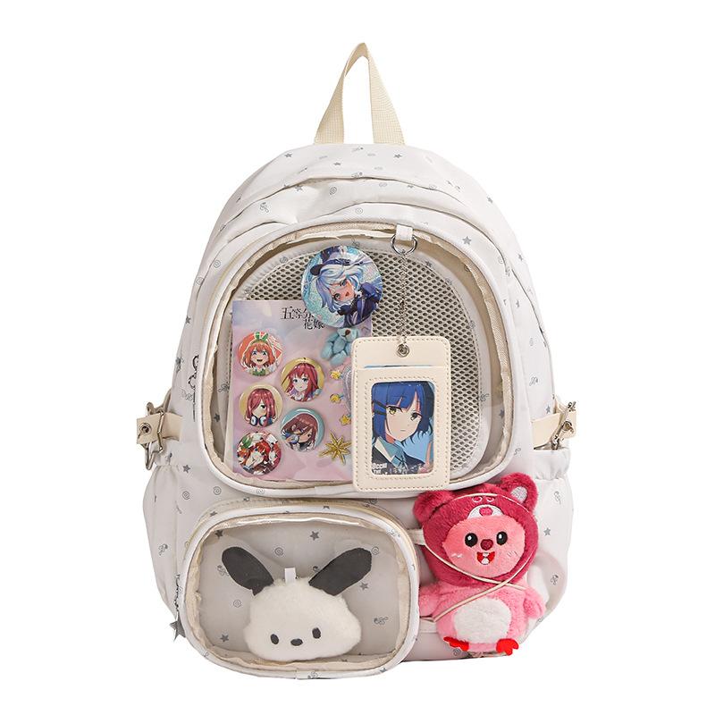 ins wind star schoolbag pain bag female large capacity high value junior high school students ultra light backpack new