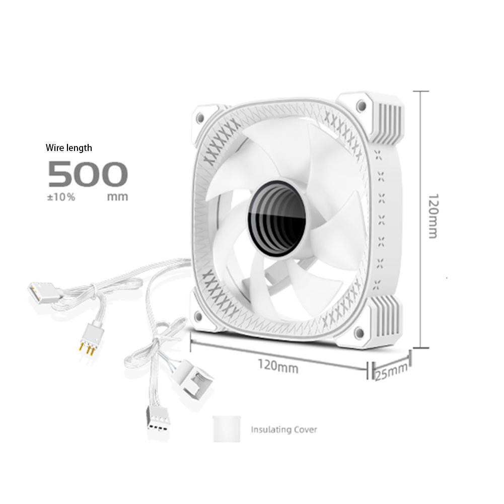 ARGB PC Case Cooling Fan 12V 4PIN PWM Addressable RGB Fan Cyclic Mirror Light Effect ARGB Case Cooler Fan for Computer Case