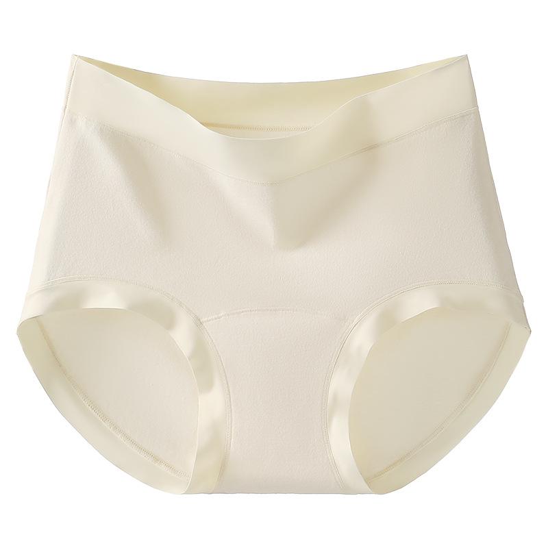 Ladies Spring and Summer Simple Pure Cotton Antibacterial Extension Crotch No Trace Breathable Briefs