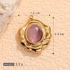 Colorful Natural Stone Irregular Flower and Oval Stainless Steel Pendant Necklace and Earrings Set