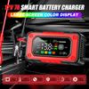 FOXSUR 12V 7A Charger for Lead-Acid & Lithium Iron Phosphate Batteries with Large Color Screen