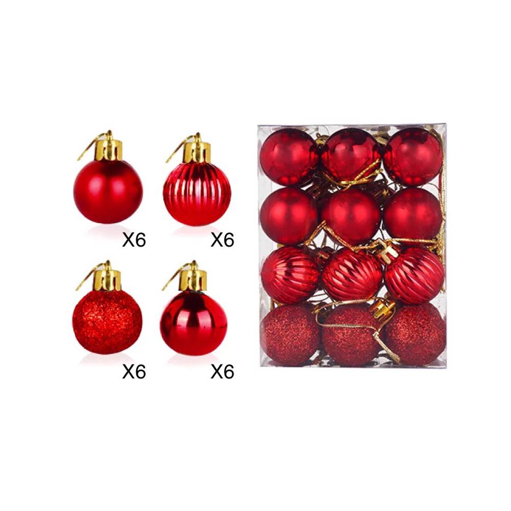 24 Pcs Christmas Decor Baubles Tree Xmas Balls Party Wedding Ornament Set Christmas Toys Set Christmas Ornaments For Tree