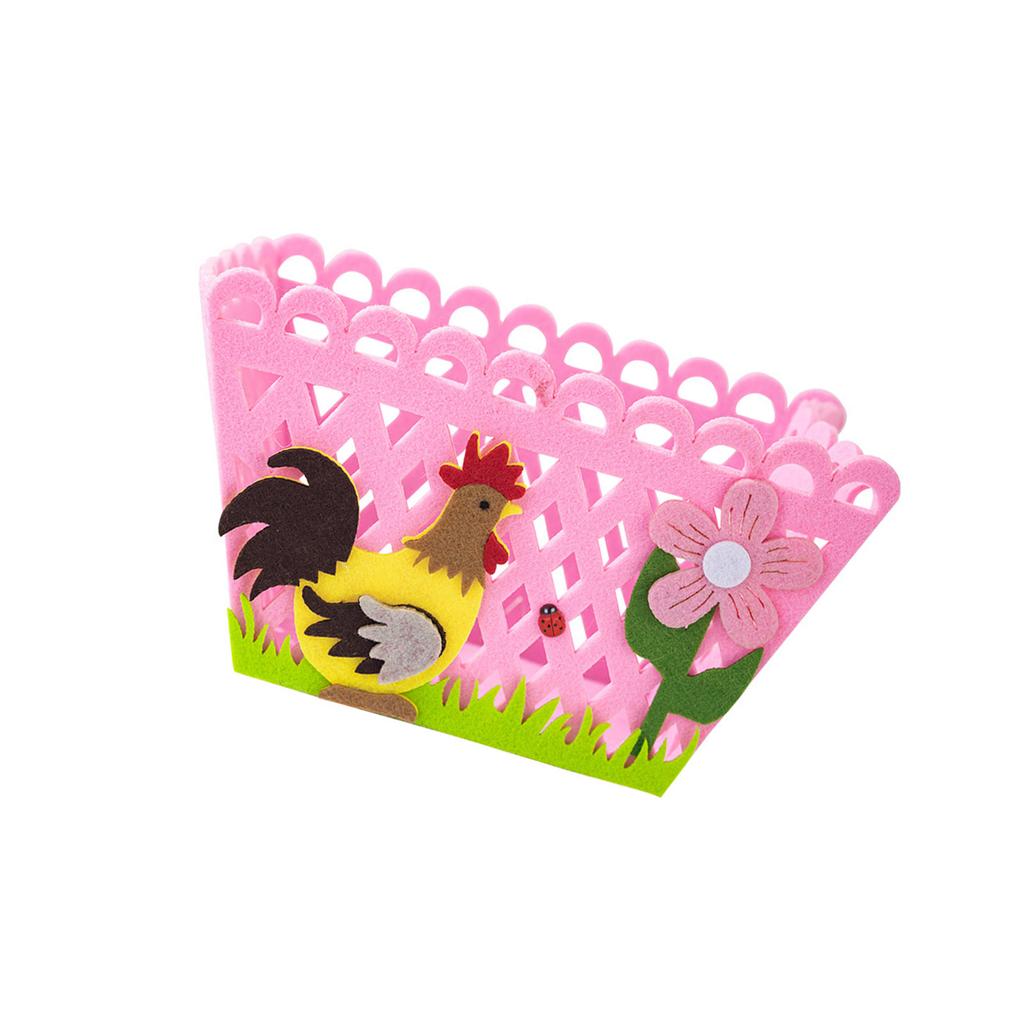 Easter Colorful Rooster Gift Storage Basket for Eggs and Candy Holder Vibranted Color Great for Easter Celebrations