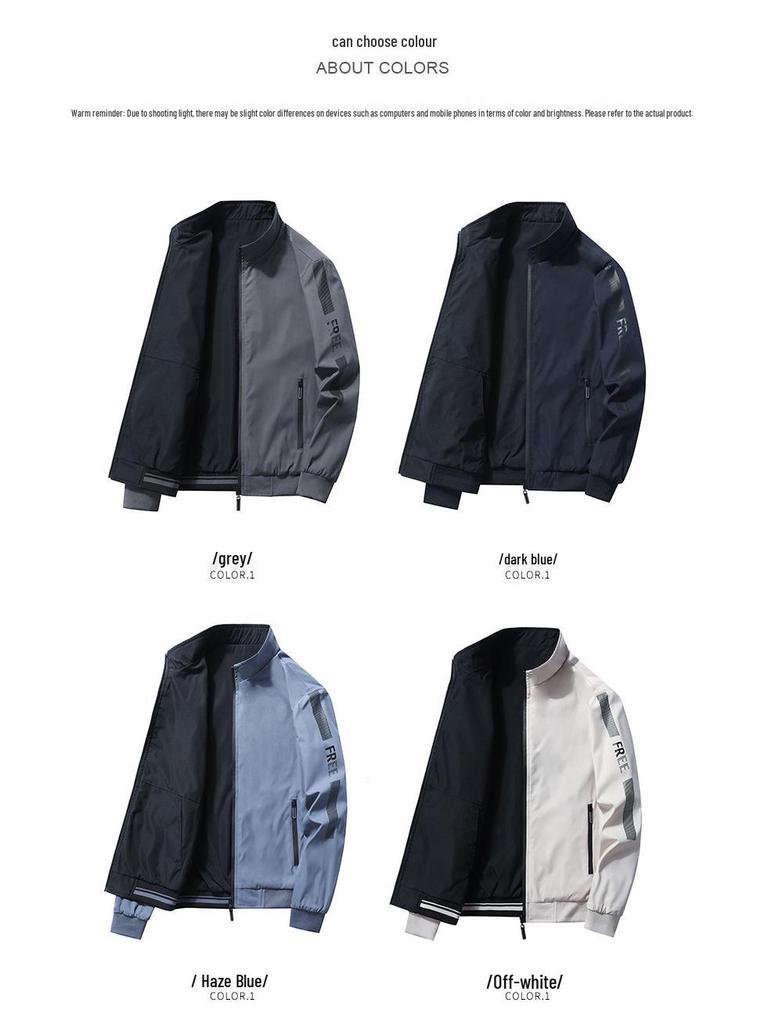 Men's Double-Sided Cotton Jacket: Casual Loose Fit, Spring/Autumn Pilot Baseball Style