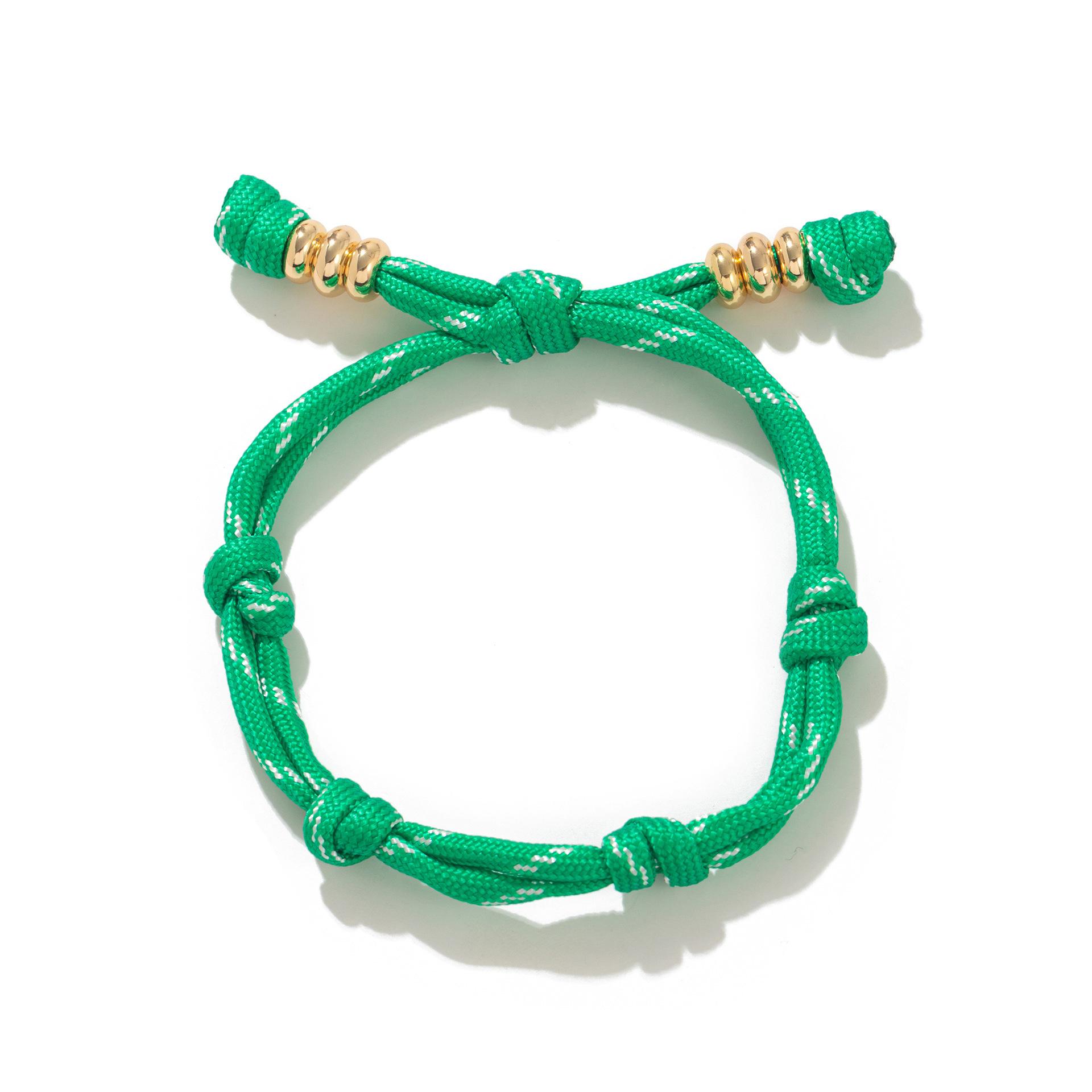 

Color Braided Rope Bracelet Color Fashion Color Beaded Love Pendant Live Buckle Bracelet