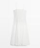 Masimodutti Cotton Poplin Strap Midi Dress