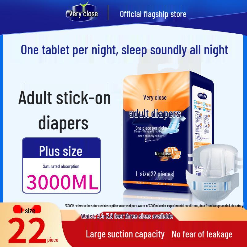 Ultra-absorbierende, auslaufsichere Erwachsenen-Schlupfwindeln für die Nacht, ideal für ältere Menschen.