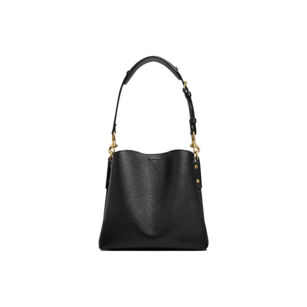 Coach Willow 23 Bucket Bag With Detachable Shoulder Strap Women handbags Black Brass C3916-B4BK