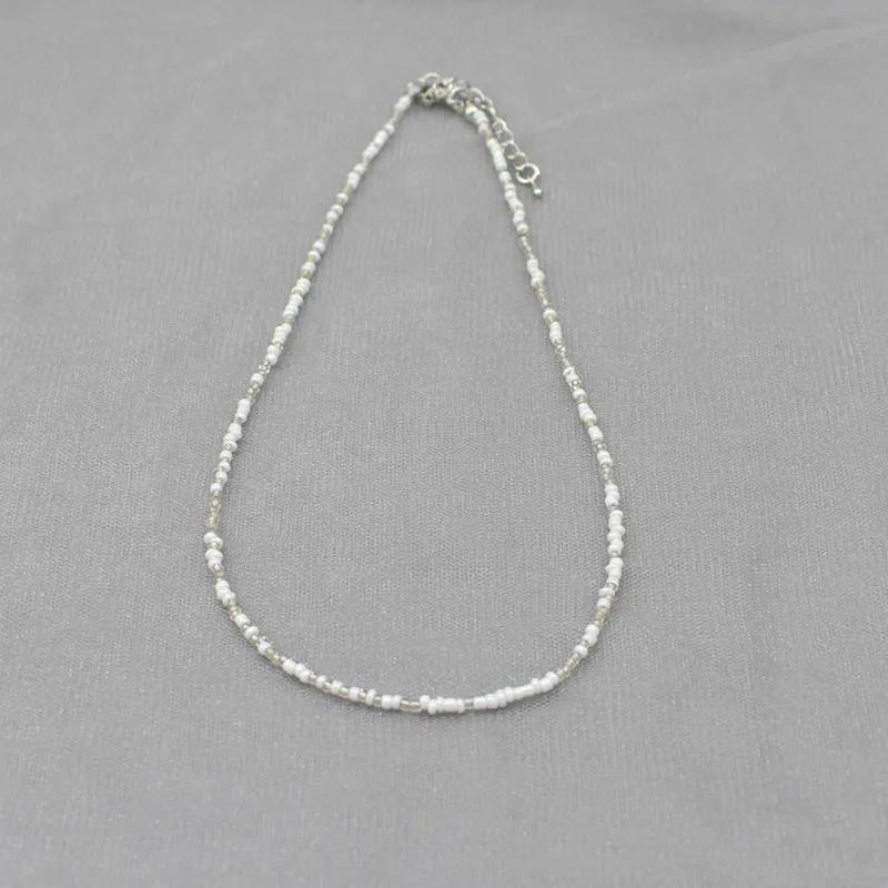 New Nature Shell Love Heart Choker Necklace For Girl Spring Summer Fashion Small Colorful Glass Beads Necklace Gift For Friend