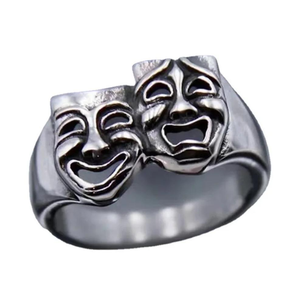 Einfacher Neuer Kreativer Persönlichkeits-Nischendesign Smiley Ring Öffnung Verstellbare Größe Herren- und Damenringe Modetrend Zirkon