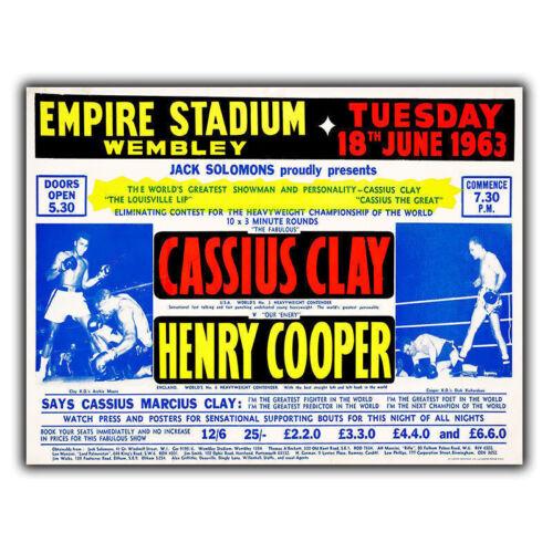 CASSIUS CLAY MUHAMMAD ALI BOXING MATCH FIGHT METAL SIGN PLAQUE Wall print posterAluminum 20x30cm（7.8x11.8inch）
