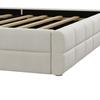 Letto a piattaforma imbottito 180X200, beige
