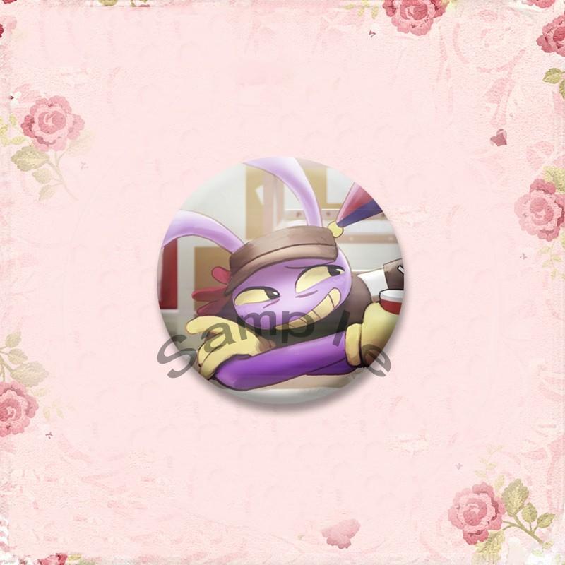 Anime Role Jax Gangle Ragatha Round Brooch Cartoon Figure Lapel Badges Custom Soft Button Pin Bag Jewelry Accessories XMAS Gifts