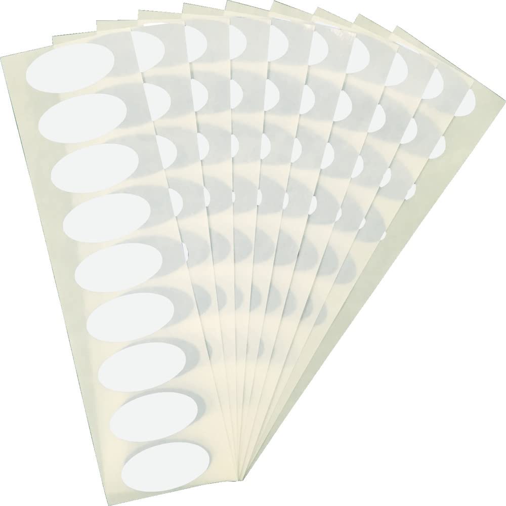 TRUSCO Security English Pack of 90 Seals, Non-Transferable, Oval, Letters, (White) TSS-RE-NW