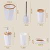 6x Bathroom Accessories Set Rinse Cup Decorative Practical Sturdy Toilet Brush Soap Dispenser for