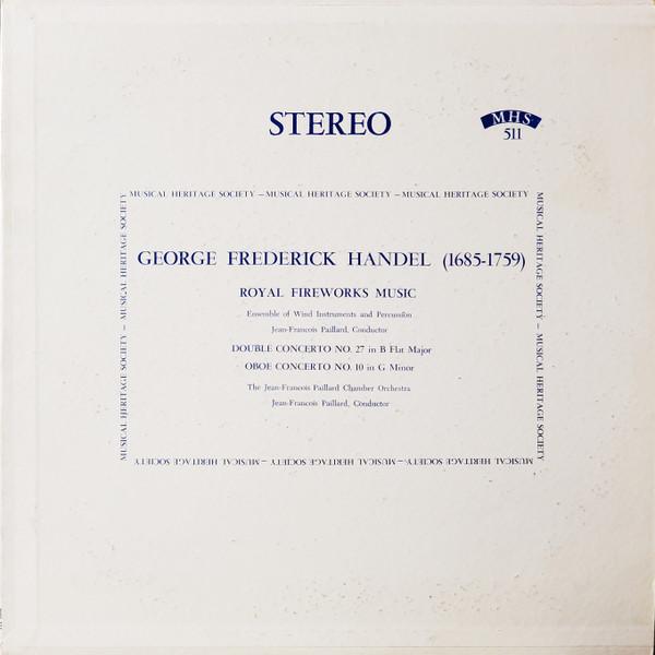 

LP Record ENSEMBLE OF WIND INSTRUMENTS PERC Handel Royal Fireworks Music Doub MHS511 MUSICAL HERITAG 1963 US Classical Used