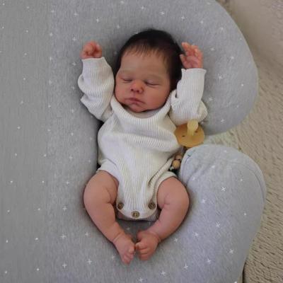 Adorkable Lifelike 50cm Cloth Body Reborn Doll Marley True To Like Sleeping Closed Eyes Newborn Doll with Implanted Hair Alive Baby Dolls for Kids Toy