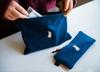 Concise Fabric Pencil Rabbit Navy 547624 Case, Design, Blue,