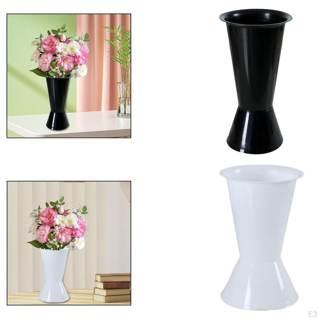 Circular Flower Bucket Vase 41cm Height Lightweight Multipurpose Accessories for Tabletop Decor 22cm