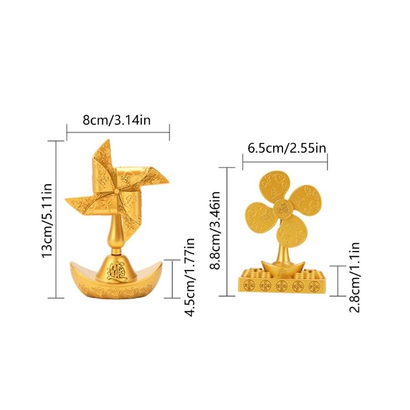 Rotating Metal Windmill Ornament Symbolizing Wealth Success Artistic Indoor and Outdoor Fengshuis Decoration Gift