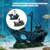 Handcrafted Fish Tanks Ornament Miniature Wrecked Ship Artificial Boats Aquariums Decoration for Underwater Sceneries