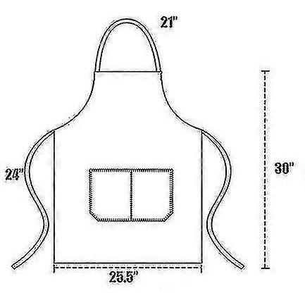 6 Pack Plain Bib Aprons With 2 Pockets - Black Unisex Commercial Apron Bulk