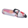 PE Misting Water Bottle Spray Mist Sports Water Bottle Reusable Cooling Drinking Bottle with Double Wall Insulation Carry Loop Red