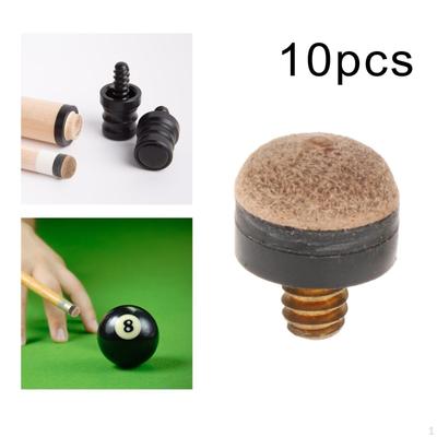 10 Pieces Billiard Pool Cue Tips Snooker Tip High Hardness Portable Screw On Billiards