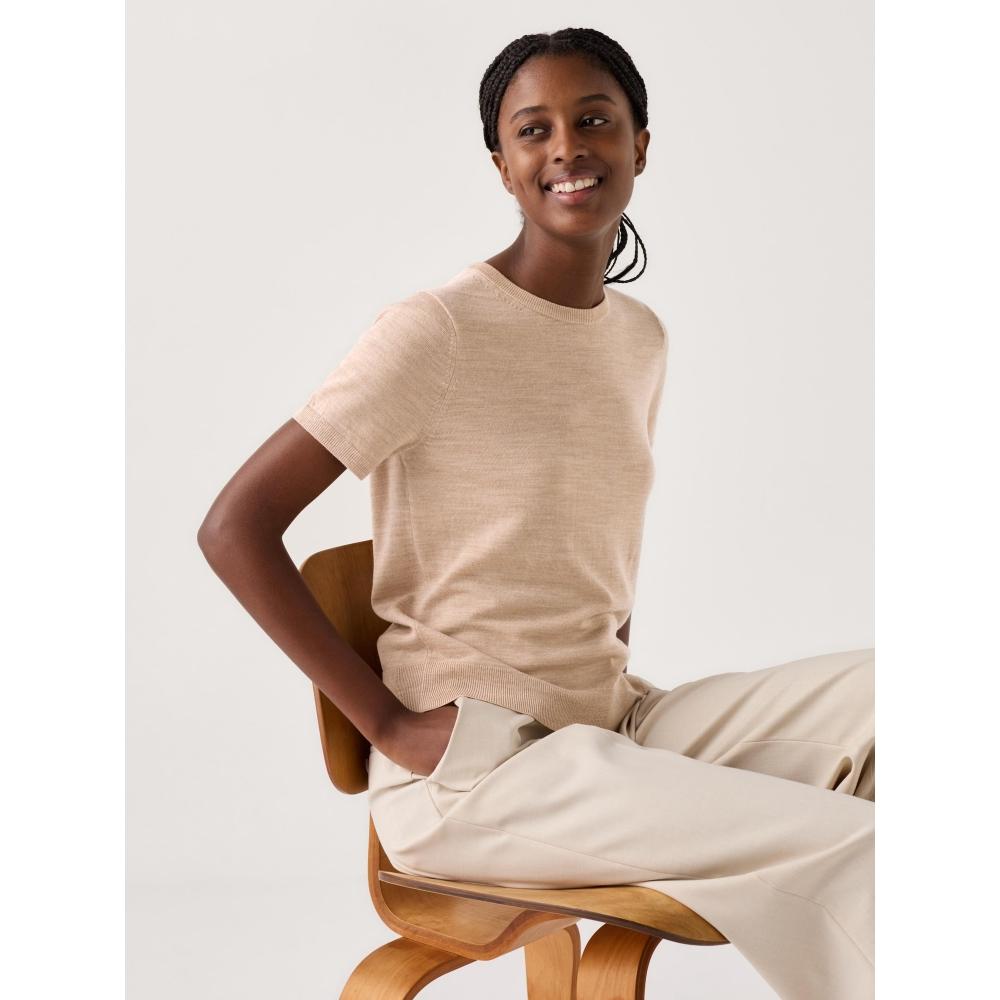 Uniqlo Merino Crew Neck Sweater  Short Sleeve 