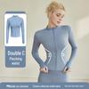 Nude Feel Women's Elastic Long-Sleeve Yoga Cardigan - Fitness & Running Zipper Jacket with Stand-Up Collar