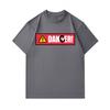 Men's 100% Cotton Crew Neck Short Sleeve T-Shirt, Casual Danger Warning Sign Printed Breathable Soft Summer Basic Tee for Daily Wear Outdoor Activity