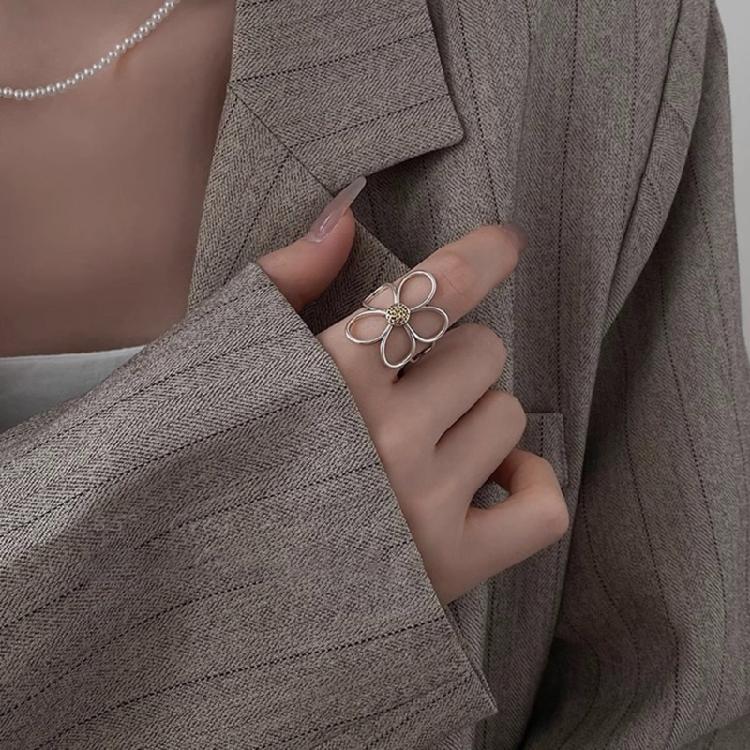 Anelli Eleganti Anelli a Fiore Vuoti Accessori per Feste Anelli per Matrimoni a Fiore Texture Rame Ottimi per Abbigliamento Casual