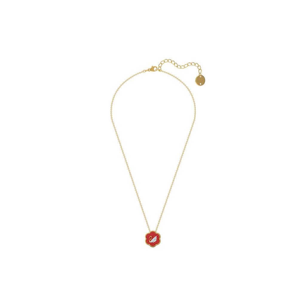 Swarovski Flower Of Fortune Swan Necklace Women Necklace Red 5597666
